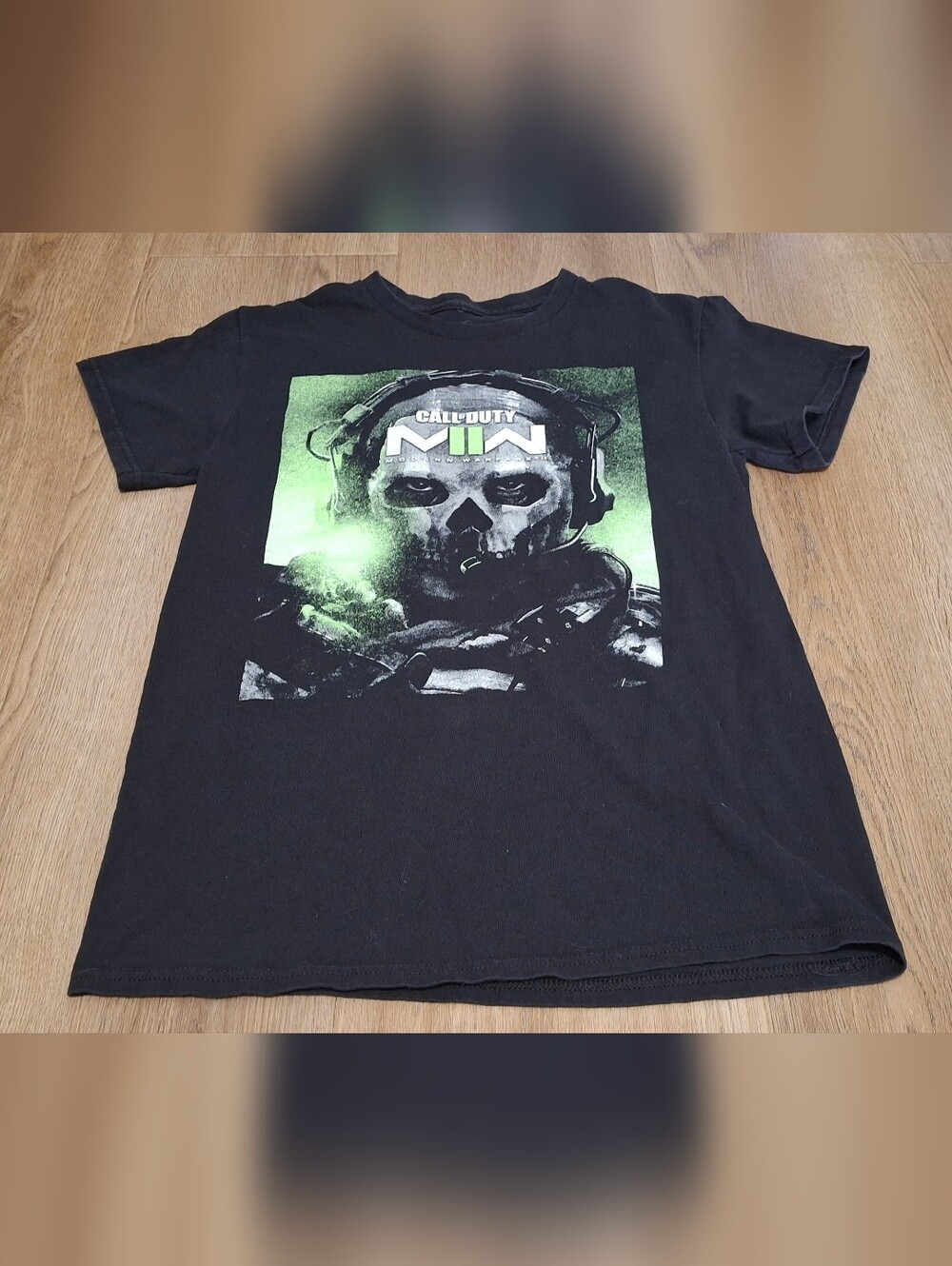 Boys Call Of Duty Modern Warfare Skull Gothic Punk Bikercore Shirt Size Small